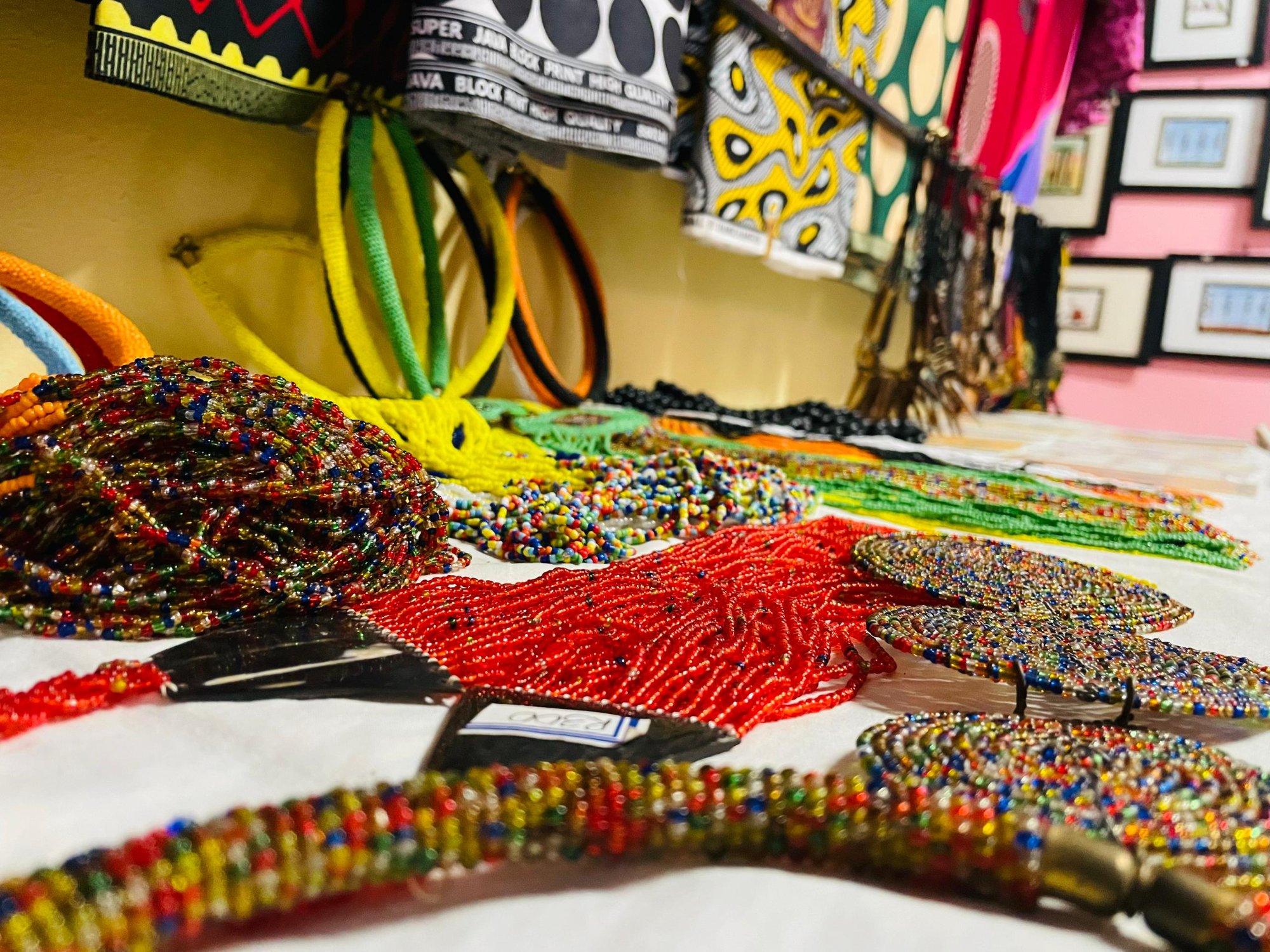 Massai Craft Pan-African art and handpainted items at Mantenga Lifestyle & Craft Centre, Eswatini