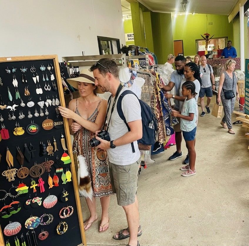 Shopping at Mantenga Lifestyle & Craft Centre